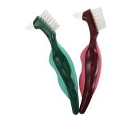 HAPINARY 2pezzi Per Dentiera Setole Rigide Utensile Multifunzionale Per La Ergonomico Antiscivolo Confezione Verde Per Anziani