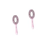 HAPINARY 2pezzi Pettine Massaggio Plastica Per Scalp Massage Spazzola Per Donna Per La Circolazione Sanguigna e Relaxare Capelluto Rosa