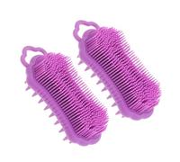 HAPINARY 2pezzi Pettine Per Capelluto in Silicone Per Massaggi Sotto La Doccia Spazzola Per Shampoo Massaggiante Per Pulizia Del Capelluto Utile Per Capelli Umidi e Asciutti