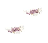 HAPINARY 2pezzi Pettine Per Sposa Con Cristalli Accessorio Nuziale Elegante Lega e Strass Decorazione Per Per Matrimonio e Occasioni Speciali