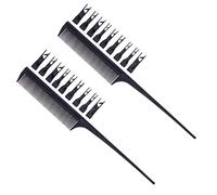 HAPINARY 2pezzi Pettine Per Tagliare i Capelli Pettine Per Coda Professionale Per Parrucchiere Portatile Per Uso in Salone e Domestico