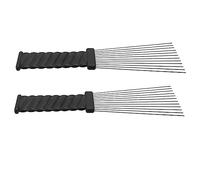 HAPINARY 2pezzi Pettini in Acciaio e Plastica Per Salone Pettine Per Styling Capelli Bagnati e Asciutti Accessori Da Barbiere Per Acconciature Professionali Nero