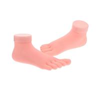 HAPINARY 2pezzi Piedi Finti in Silicone Forma Di Piede Finto Per Esercitazioni Di Nail Art Stampo Per Scarpe Sagoma Di Piede Di Manichino Per Piedi Femminili Realistico e Durevole