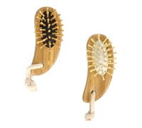 HAPINARY 2pezzi Spazzola Lisciante Capelli in Legno Pettine Districante per Capelli Testina Massaggiante Pettine per Parrucchieri e Uso Domestico