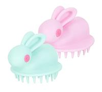 HAPINARY 2pezzi Spazzola Massaggio Capelluto Spazzola Per Lavaggio Con Design Ergonomico e Superficie Antiscivolo Massaggia e Rinfresca Capelluto Per Bagno e Dei