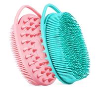 HAPINARY 2pezzi Spazzola Per Corpo Per Doccia in Silicone Scrubber in Silicone Per Pulizia Profonda Gancio Per Bagno Spazzola Esfoliante Per Corpo