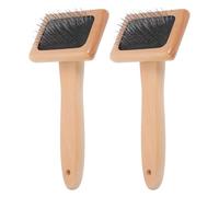 HAPINARY 2pezzi Spazzola Perna in Legno Cardatore Manualper Infeltrimento ad Ago Strumento per Filatura della Lana per Progetti di Feltro Artigianale