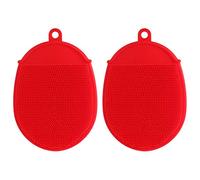 HAPINARY 2pezzi Spazzola Silicone Per Corpo Da Bagno Massaggio Esfoliante Setole in Silicone Rimuove Cellule Morte e Trucco Per Viso Braccia e Gambe