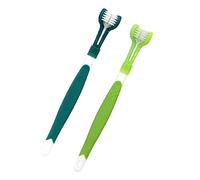HAPINARY 2pezzi Spazzolino Per Pet Tre Teste Per Pulizia Denti Cane e Gatto Design Compatto Per Pulizia Completa Realizzato Materiale Sicuro e Per Cani e Gatti Di Tutte Le Taglie