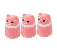 HAPINARY 3 Pezzi Applicatore e Custodia Per Polvere Design Forma Di Orso Materiale Delicato e Resistente Per Pelle Sensibile Dei Ragazzi