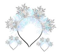 HAPINARY 3 Pezzi Cerchietto Natalizio con Accessori Sicuri e Decorativi per Donne e Ragazze Cerchietti Brillantini per Natale e Unico