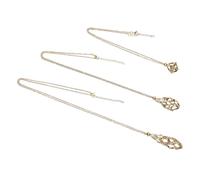HAPINARY 3 Pezzi Collana Cristallo Acciaio Inossidabile Resistente Gabbia Vuota per Pietre Pendenti Fatti Mano per Gioielli DIY da Donna
