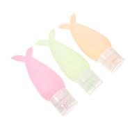 HAPINARY 3 pezzi Contenitori da Viaggio in Silicone Ricaricabili Bottiglie Vuote Antiperdita per Shampoo Lozione e Cosmetici Portatili e Leggeri Dimensione Compatta per Colore Casuale