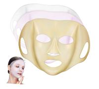 HAPINARY 3 Pezzi Coperture Maschera in Silicone Riutilizzabili Materiale Design Adatto Donne Previene Evaporazione e Idratazione Ottimale Colori Bianco Rosa