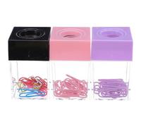 HAPINARY 3 Pezzi Di Accessori Per Scrivania Scolastica Fermagli Per Carta Porta Graffette Da Ufficio Organizer Magnetico Da Scrivania Porta Graffette Per Scuola