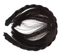 HAPINARY 3 Pezzi Di Fascia Regolabile Con Frangia Finta Extension Per Frontali Per Parrucche Sintetiche Da Donna Fascia Marrone Scuro