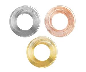 HAPINARY 3 Pezzi Filo Piatto in Alluminio 3x1mm per Bigiotteria e Modellismo, Flessibile e Facile da Torcere, per Bonsai e Attività Creative Genitore-figlio