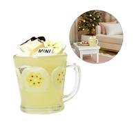 HAPINARY 3 Pezzi Mini Bicchieri Bevande Frutta Estivi in Resina Accessori Miniatura per Casa delle Decorazioni Realistiche Ruolo e Ambientazioni Educative