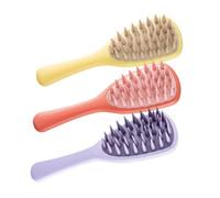 HAPINARY 3 Pezzi Pettine Districante Spazzola Per Chioma Pettine Ad Aria Spazzola Liscia Per Chioma Ricci Lisci Bagnati Asciutti Manico Ergonomico Massaggio Cuoio Capelluto