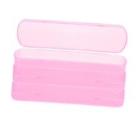 HAPINARY 3 Pz Set di di dentifricio accessori divisori per cassetti Contenitore ermetico organizer per spazzolini da denti all'aperto custodia porta spazzolino da viaggio pp rosa