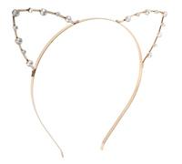 HAPINARY 3 Pz vestito con orecchie di gatto costume orecchie da gatto mangia i diademi delle orecchie fasce per costume da orecchie di gatto fascia cablata fascia di strass Golden