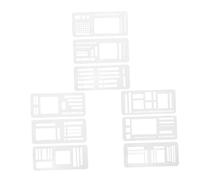 HAPINARY 3 Set Stencil Album Stencil pianificatore per l'inserimento nel diario White