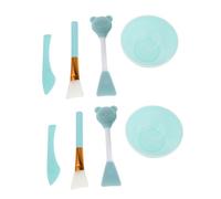 HAPINARY 3 Set Strumenti per Maschera Viso in Silicone Doppia Testa Ciotola Portatile per Miscelazione e Pennello Detergente Forma a Cucciolo per Skincare in Viaggio