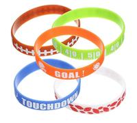 HAPINARY 30 Pezzi Braccialetti Sportivi in Silicone Da Rugby Braccialetti Elastici Multifunzione Per Partita Accessori Di Abbigliamento