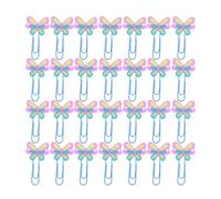 HAPINARY 30 Pezzi Fermagli Segnalibri Farfalla in PVC e Metallo Clip Organizzatrici per Documenti e Appunti Piccoli Fermacarte Resistenti per Ufficio Scuola e Casa