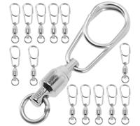 HAPINARY 30 Pezzi Girelle per Pesca in Acciaio Inossidabile Connessione Rapida e Sostituzione per Pesca in Mare Accessori per Principianti