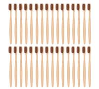 HAPINARY 30 Pezzi spazzolino da denti in bambù pennello per denti Smetti di dente spazzolini portatili