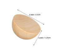 HAPINARY 300 Pezzi Legno Non Verniciata per DIY Perline Semi Sfere Grezze per Decorazioni Progetti Creativi e Adulti
