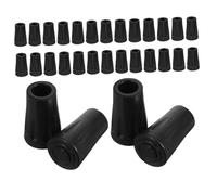 HAPINARY 30pezzi Tappi Terminali in Gomma Per Bastoncini Trekking Piedini in Gomma Antiscivolo Base Protettiva Per Bastoncini Passeggio Tappo in Resistente Protezione Per Punte Ricambio