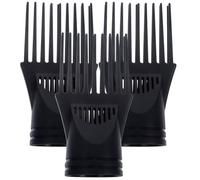 HAPINARY 3pezzi Accessori Pettine Per Asciugacapelli Ugelli Wind Comb in Plastica Resistente Compatibili Maggior Parte Dei Phon Per Styling Veloce e Professionale Nero