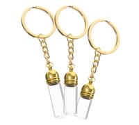 HAPINARY 3pezzi Bottiglie Decorative Portachiavi Profumo Ricaricabili Viaggio Vetro Trasparente Acrilico Creativo Per e Famiglia