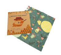 HAPINARY 3pezzi Cerati Alimentari Riutilizzabili Cera d Api Naturale Pellicole Lavabili e Sostenibili Per Conservazione Di Alimenti e Ciotole Alternativa Ecologica Alla Pellicola