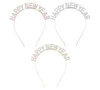 HAPINARY 3pezzi Cerchietti per Capelli di Capodanno Fascia Glitterata per Anno Accessori per Feste e Foto