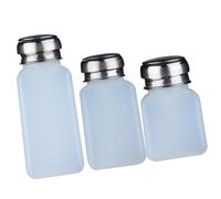 HAPINARY 3pezzi Flacone per Rimuovere lo Smalto Dispenser Pompa Bottiglia Vuota in Flaconi per Unghie Coperchio per Conservare Liquidi per Casa e Viaggio