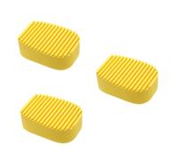 HAPINARY 3pezzi Mini Lavabo Silicone Spazzola Creativa Per Lavaggio Manuale Di Abbigliamento Perfetta Per Collari Polsini e Calze Giallo