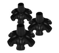 HAPINARY 3pezzi Puntali Per Bastoni e Stampelle Gomma Antiscivolo Rinforzati Per Bastone Da Passeggio e Trekking Protezioni Pavimento Resistenti e Ammortizzanti Copri Piedini Neri