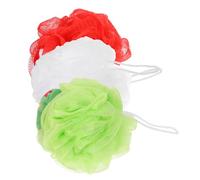 HAPINARY 3pezzi Spugne Da Bagno Tema Natalizio Esfolianti Loofah Per La Pulizia Della Include Babbo Natale Albero Di Natale e Fiocco Di Accessori Per Bagno Festivo