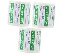 HAPINARY 3rotoli Etichette Di Calibrazione Verdi Auto-laminanti Per Controllo Qualità Adesive e Resistenti Per Magazzini e Produzione