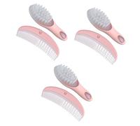 HAPINARY 3sets Pettini e Spazzole Per Ragazzo Ragazza Kit Massaggio Con Setole Morbide Per Del Capello Rosa Stimola La Circolazione e Sviluppo Cerebrale Facile Da Pulire e Manutenere
