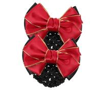HAPINARY 4 Pcs Snood Per Il Lavoro Frangia Rossa Snood Per Le Donne Perno Di Styling Clip Di Professionale Panino Dei Copertura Mykitsch Signore Equitazione