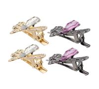 HAPINARY 4 Pezzi Butterfly Metal Hair Clips Vintage French Design Lightweight Elegant Barrettes For Women And Party Use