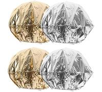 HAPINARY 4 Pezzi Cappelli in Carta Stagnola Cuffie Per Chioma Riutilizzabili Cappelli Colorazione Dei Chioma Adatti Per Uso Domestico Salone