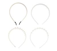 HAPINARY 4 Pezzi Cerchietti Per Chioma Da Donna Fatti A Mano Perle Per Ragazze Accessorio Per Copricapo Plastica