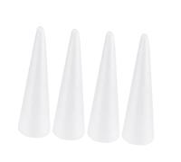 HAPINARY 4 Pezzi Cono Schiuma Bianco per Fai da Te per Decorazioni Natalizie e Progetti Creativi per attività Scolastiche e Centrotavola Festivi