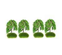HAPINARY 4 Pezzi Di Alberi Di Strada Simulati, Mini Layout Di Scena, Modello Di Treno, Modello Di Alberi Ferroviari, Modello Di Albero Verde, Modello Di Albero Da Tavolo Con Sabbia,