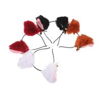 HAPINARY 4 Pezzi Fasce per Capelli Orecchie di Volpe con Campanellini Cerchietti Peluche Morbidi per Cosplay Halloween Festa e Compleanno Accessori Animali per Adulti